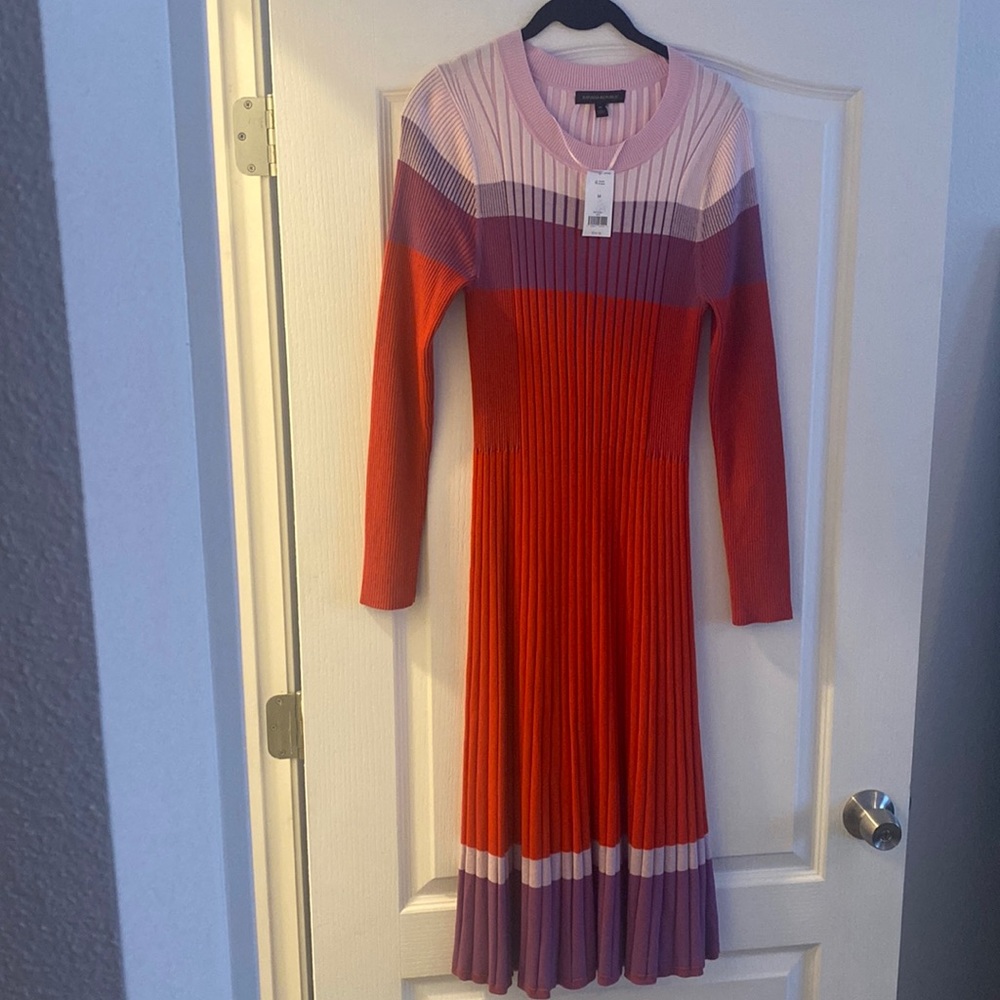 Multi-Colored Midi Dress